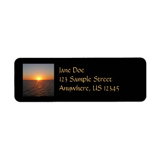 Sunrise at Sea III Ocean Horizon Seascape Return Address Label