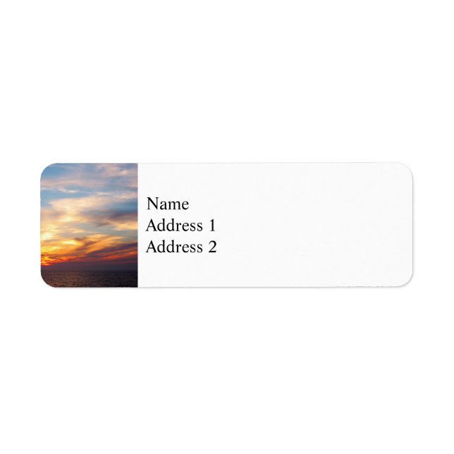 Sunrise At Sea Return Address Label (Front)