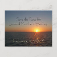 Sunrise at Sea Save the Date Postcard