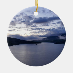 Sunrise at St. Mary Lake II Ceramic Ornament