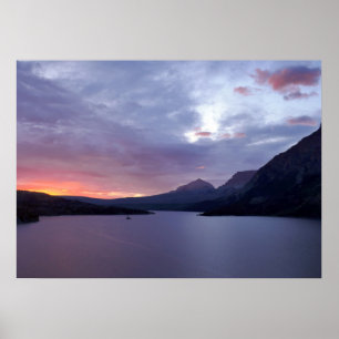 Sunrise at St. Mary Lake Poster
