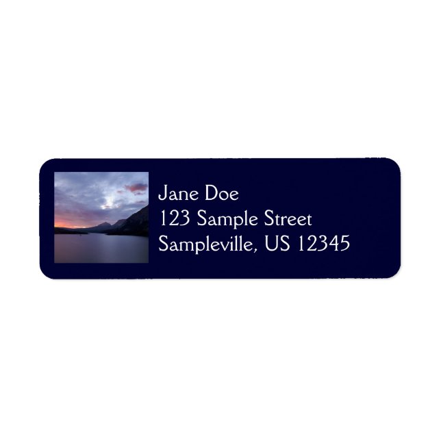 Sunrise at St. Mary Lake Return Address Label (Front)