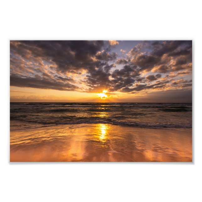 Sunrise at Surfers Paradise Pacific Ocean Photo Print (Front)