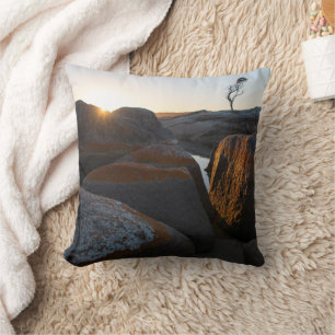Sunrise at the Bay of Fires, Tasmania Cushion