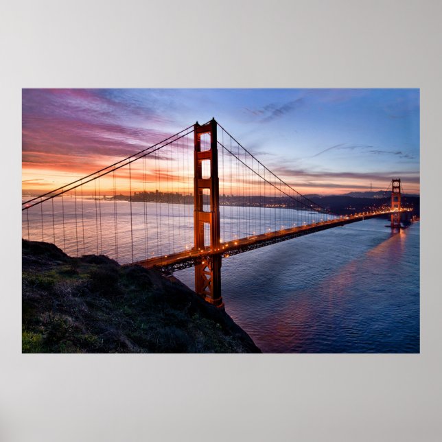Sunrise at the Golden Gate Poster (Front)
