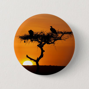 Sunrise at the Masai Mara, Kenya 6 Cm Round Badge