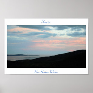 Sunrise Bar Harbour Maine Poster