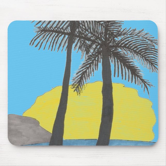Sunrise Beach Scene Mouse Pad (Front)