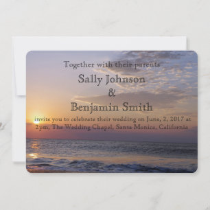 Sunrise Beach Wedding Invitation