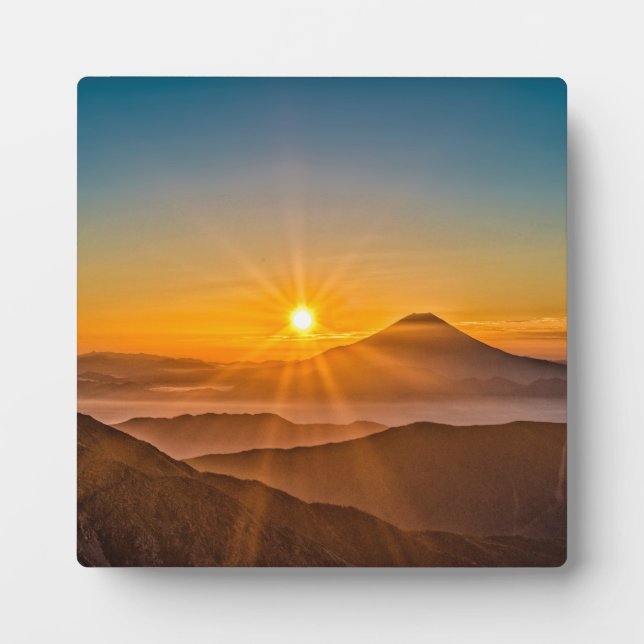 Sunrise between the hills plaque (Front)