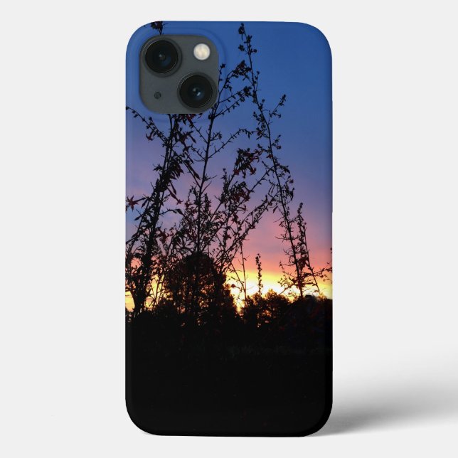 Sunrise Between Wildflower Silhouette Stalks Case-Mate iPhone Case (Back)