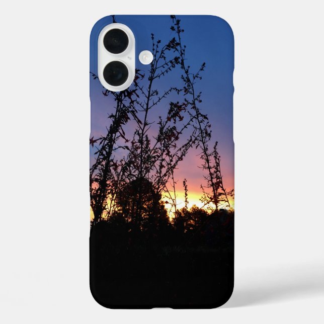Sunrise Between Wildflower Silhouette Stalks Case-Mate iPhone Case (Back)