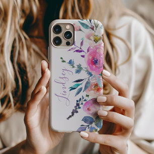Sunrise Boho Floral Monogram iPhone 15 Pro Max Case