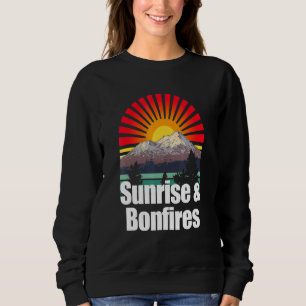 Sunrise Bonfires Camper Tropical Camp Sunny Hiker Sweatshirt