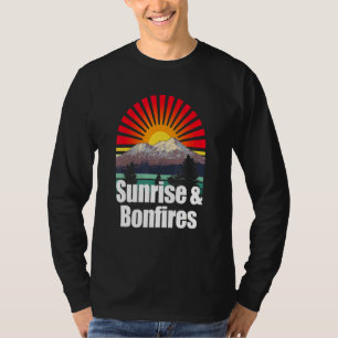 Sunrise Bonfires Camper Tropical Camp Sunny Hiker T-Shirt
