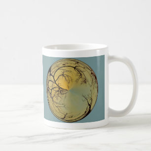 sunrise bubble with tree coffee mug