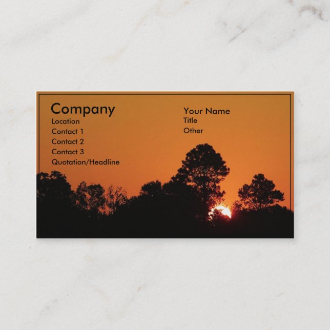 Sunrise Business Card (Front)