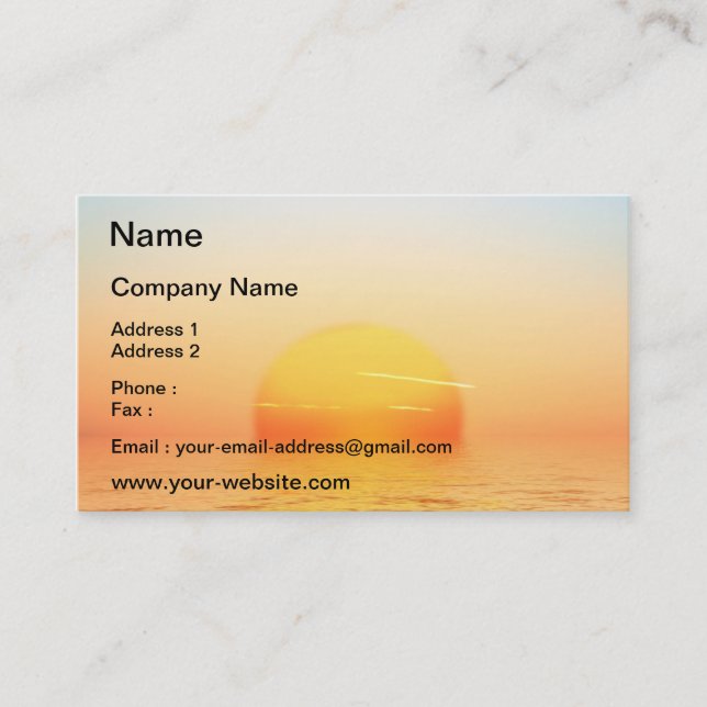 Sunrise Business Card (Front)
