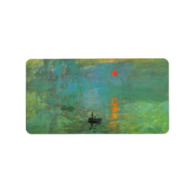 Sunrise by Claude Monet Label (Front)