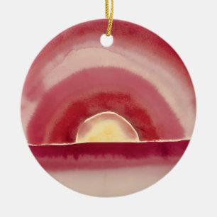 Sunrise by Georgia O'Keefe Ceramic Ornament