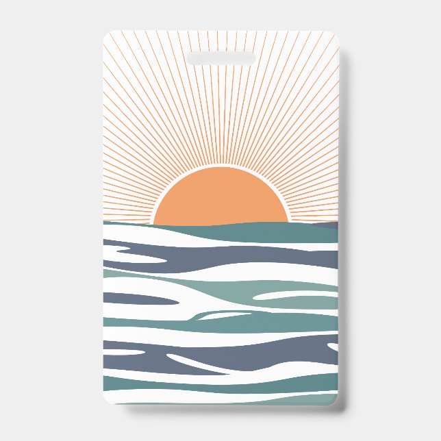 Sunrise by the sea ID badge (Front)