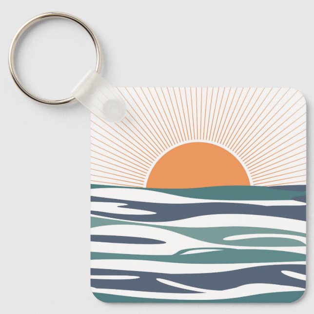 Sunrise by the sea key ring (Front)