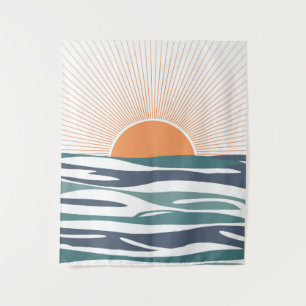 Sunrise by the sea tapestry