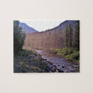 Sunrise Cameron Creek Waterton Park, Canada Jigsaw Puzzle