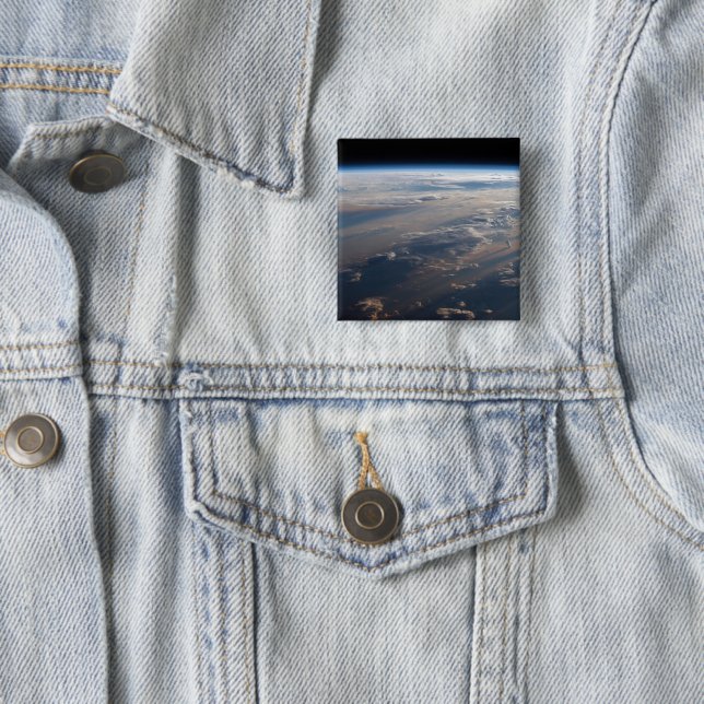 Sunrise Casts Long Shadows Over Philippine Sea 15 Cm Square Badge (In Situ)