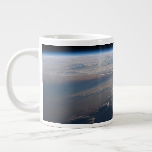 Sunrise Casts Long Shadows Over Philippine Sea Large Coffee Mug (Left)