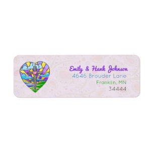 Sunrise Catholic Folk Art Easter Return Address Label