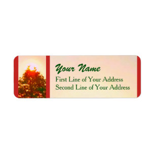 Sunrise Christmas Lights Photo 2 Return Address Label