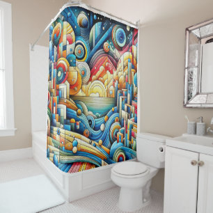 Sunrise City  Shower Curtain