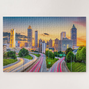 Sunrise Cityscape Building Atlanta Georgia Travel Jigsaw Puzzle