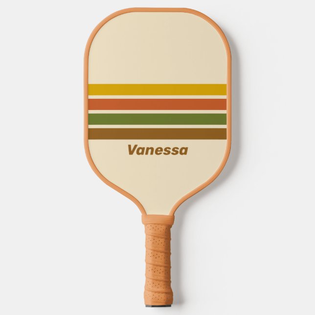 Sunrise Clover Across Striping with Name Pickleball Paddle (Front)