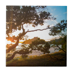 Sunrise Coromandel beach paradise New Zealand Ceramic Tile