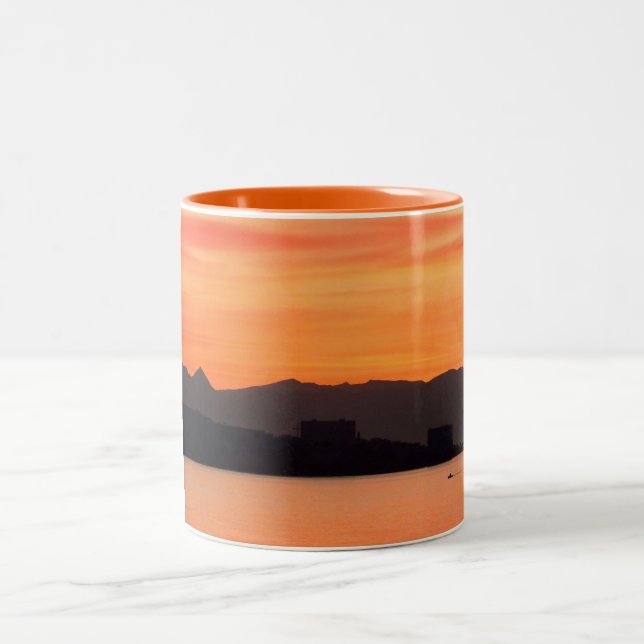 Sunrise, Costa del Sol, Spain Two-Tone Coffee Mug (Center)