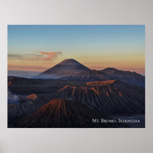 Sunrise Dawn at Mount Bromo Indonesia Travel Poster