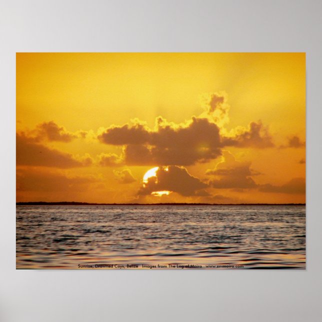 Sunrise, Drowned Cays, Belise Poster (Front)
