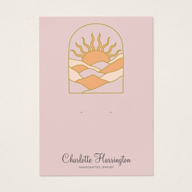 Sunrise Dusty Pink Earring Jewellery (Front)