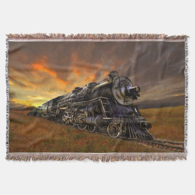 Sunrise Express Throw Blanket (Front)