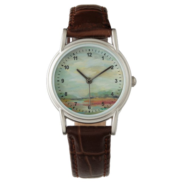 Sunrise Field Abstract Print | Silvia Vassileva Watch (Front)