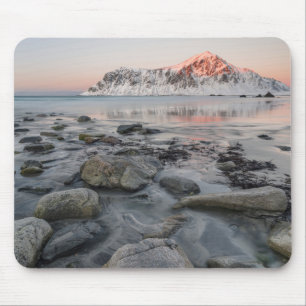 Sunrise Flakstad and Skagsanden Beach Mouse Pad