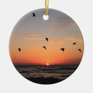 Sunrise Flight Ceramic Ornament