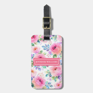 Sunrise Floral Boho Custom Name Design             Luggage Tag