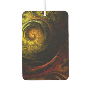 Sunrise Floral Red Abstract Art Car Air Freshener