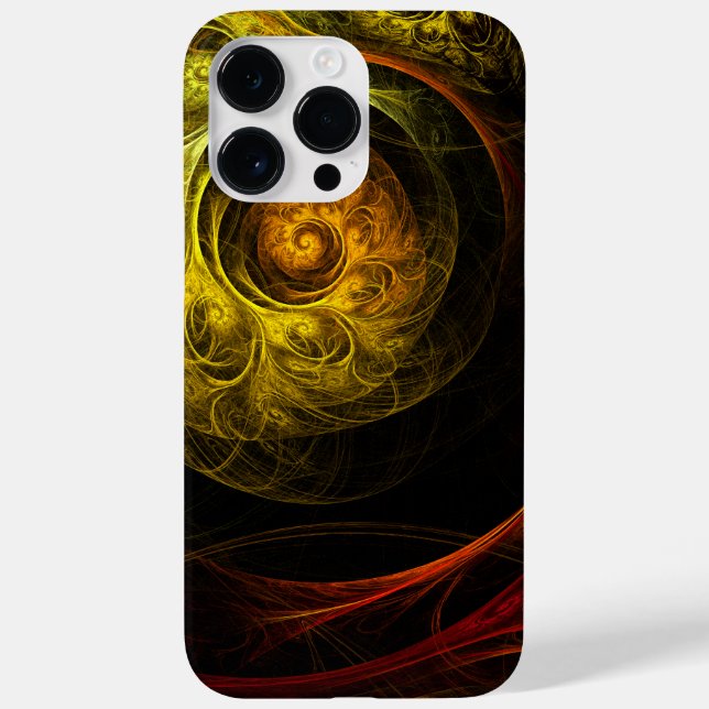 Sunrise Floral Red Abstract Art Case-Mate iPhone Case (Back)