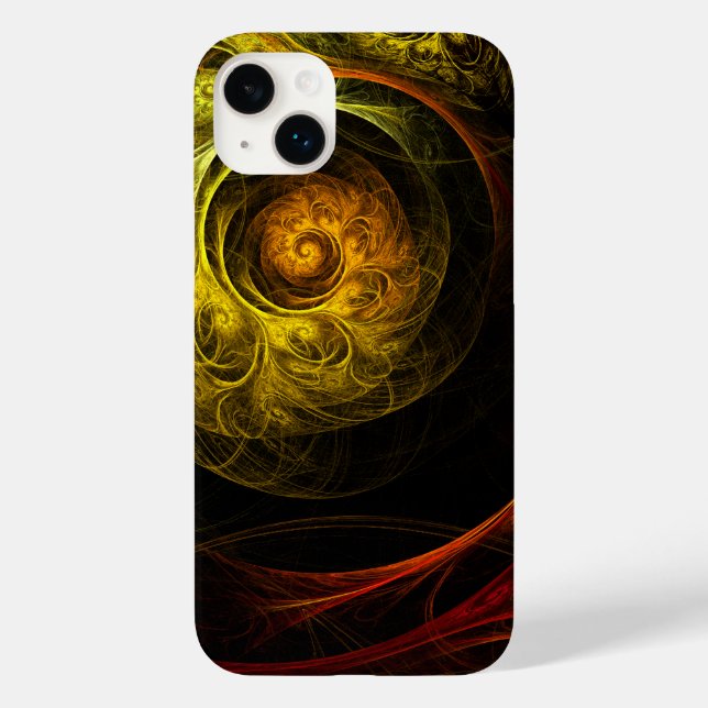 Sunrise Floral Red Abstract Art Case-Mate iPhone Case (Back)