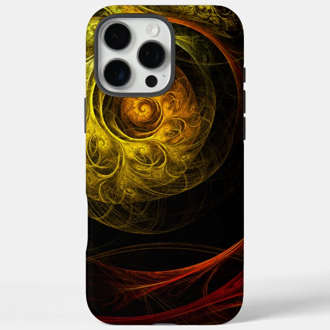 Sunrise Floral Red Abstract Art Case-Mate iPhone Case (Back)