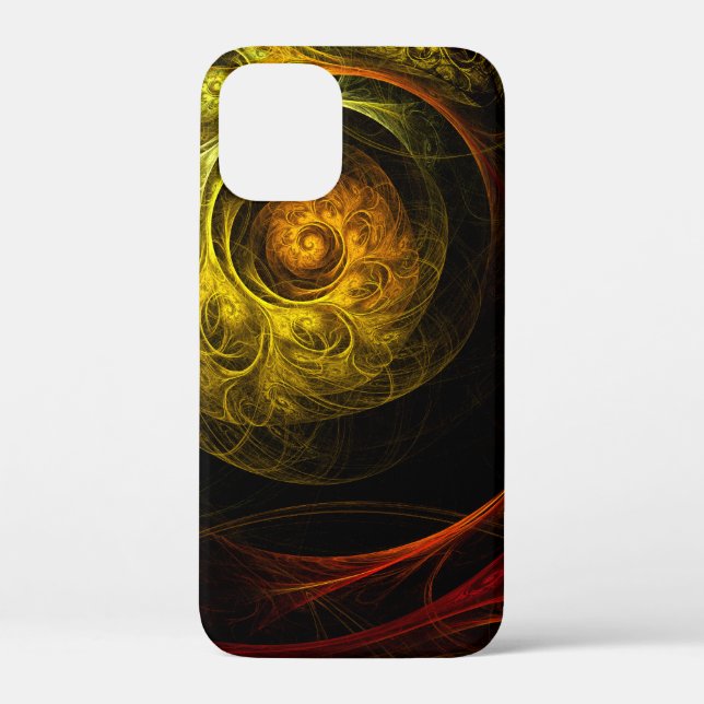 Sunrise Floral Red Abstract Art Case-Mate iPhone Case (Back)
